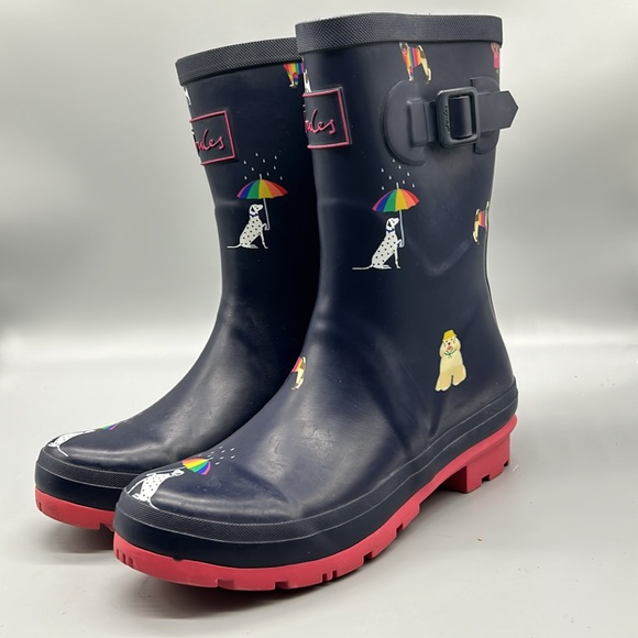 Joules Dog Print Rainboots - Picture 2 of 9